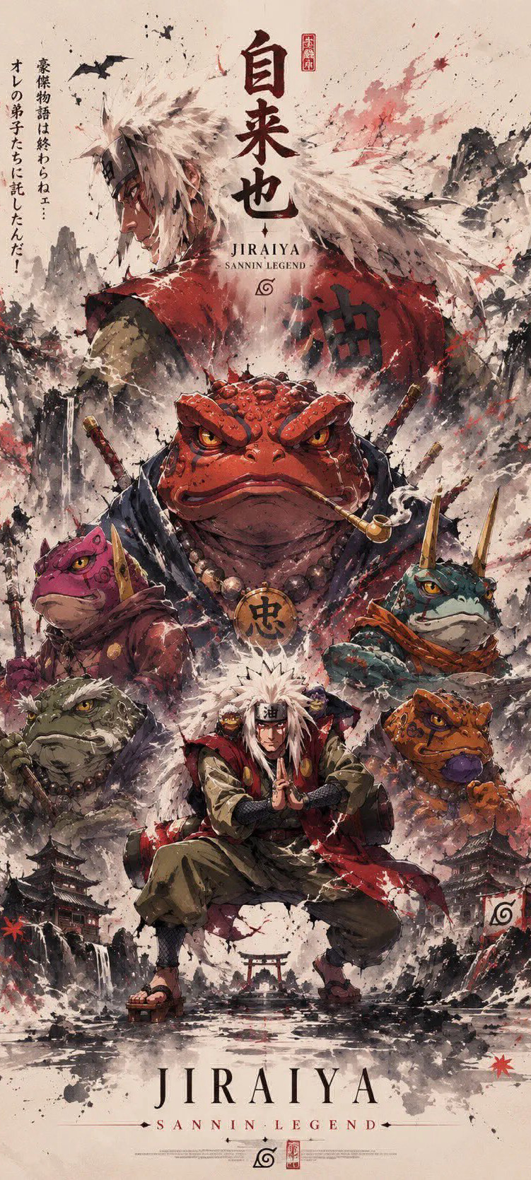 Jiraiya Sannin Legend phone wallpaper